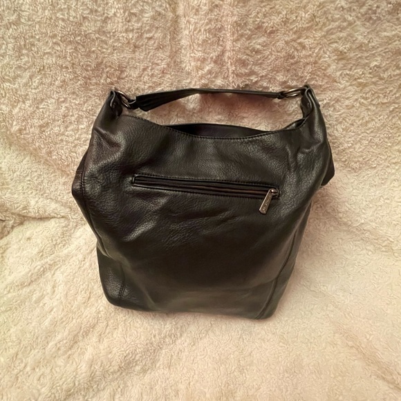 David Jones Paris Black Buttery Soft Faux Leather Shoulder Bag - Picture 10 of 10